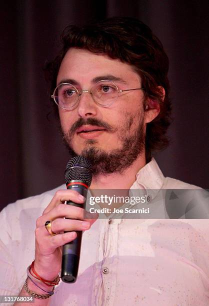 Filmmaker Isaiah Seret speaks at Eclectic Mix 1 during the 2010 Los Angeles Film Festival at The GRAMMY Museum on June 19, 2010 in Los Angeles,...