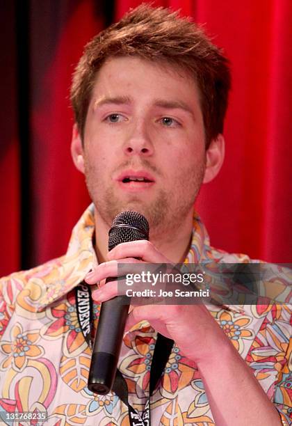 Filmmaker Helgi Johannsson speaks during the Eclectic Mix 1 during the 2010 Los Angeles Film Festival at The GRAMMY Museum on June 19, 2010 in Los...