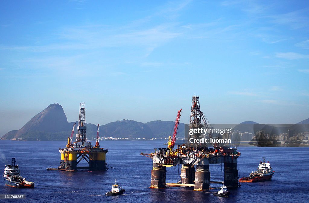 Plataformas de plataformas de petróleo en Rio de Janeiro