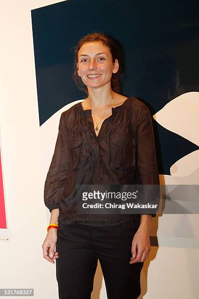 Artist Natasha Law at her art exhibition 'Romanticism Interrupted' at The Viewing Room on November 15, 2008 in Bombay, India