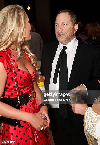 Producer Harvey Weinstein attends The Weinstein Co. Celebrates "I Don't Know How She Does It" Presented By vitaminwater at the Martinez Hotel on May...