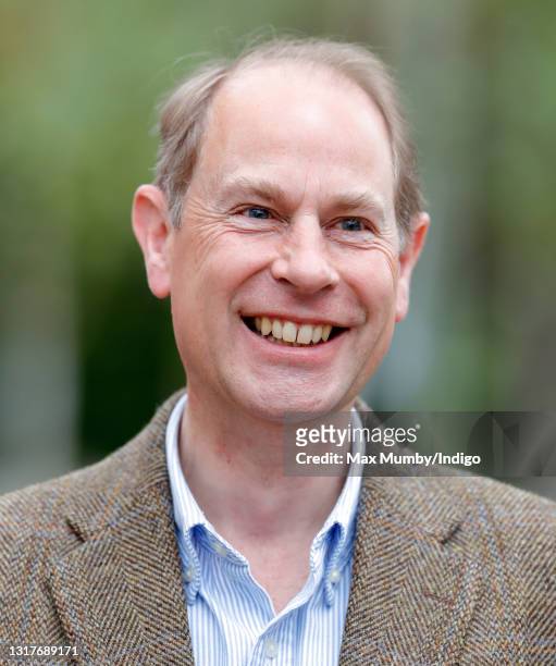 Prince Edward, Earl of Wessex visits Frimley Park Hospital to mark International Nurses Day on May 12, 2021 in Camberley, England.