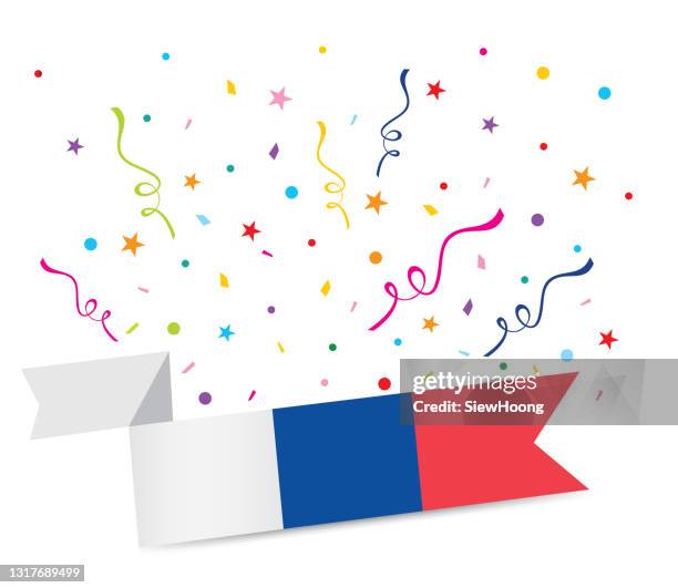 celebration banner - russia flag stock illustrations