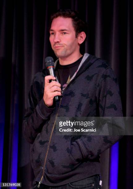 Filmmaker Nash Edgerton speaks during the Eclectic Mix 1 during the 2010 Los Angeles Film Festival at The GRAMMY Museum on June 19, 2010 in Los...