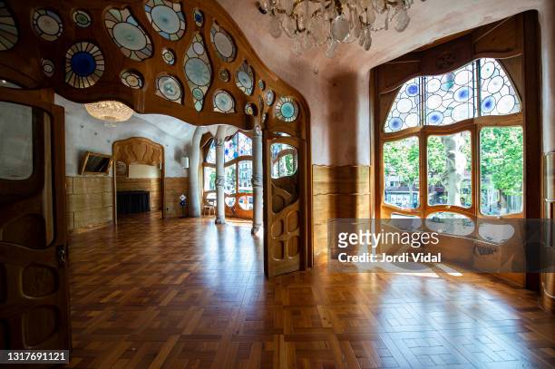View of architect Antoni Gaudi's Casa Batllo, which will reopen to the public in 2 days, on May 12, 2021 in Barcelona, Spain.