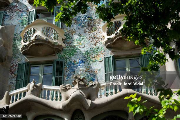 View of the facade of architect Antoni Gaudi's Casa Batllo, which will reopen to the public in 2 days, on May 12, 2021 in Barcelona, Spain.