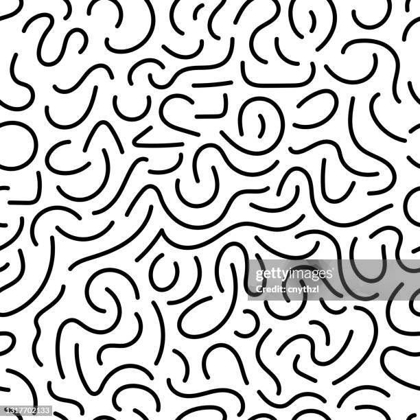 vector seamless abstract hand drawn pattern - linen texture background stock illustrations