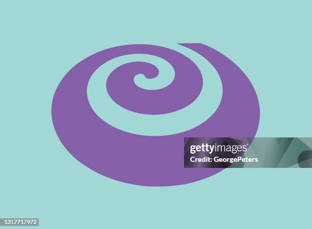 spiral halftone pattern background - nautilus shell stock illustrations