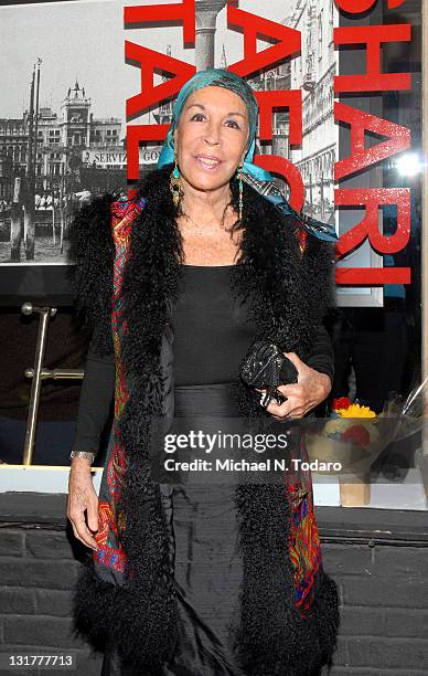 Julie Belafonte attends the opening night reception of Shari Belafonte's ITALY exhibit at the Chair and The Maiden on October 7, 2010 in New York...