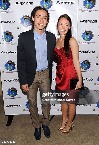 American Idol's Jason Castro and wife Mandy Castro arrive at The Grossman Burn Foundation's "Art Of Humanity" Gala at SLS Hotel on October 8, 2010 in...