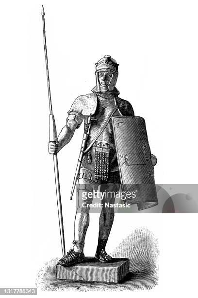 roman warrior - army soldier helmet stock illustrations