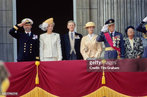 British royals Prince Michael of Kent, Princess Michael of Kent, Sir Angus Ogilvy , Princess Alexandra, The Honourable Lady Ogilvy, German-born Dutch...