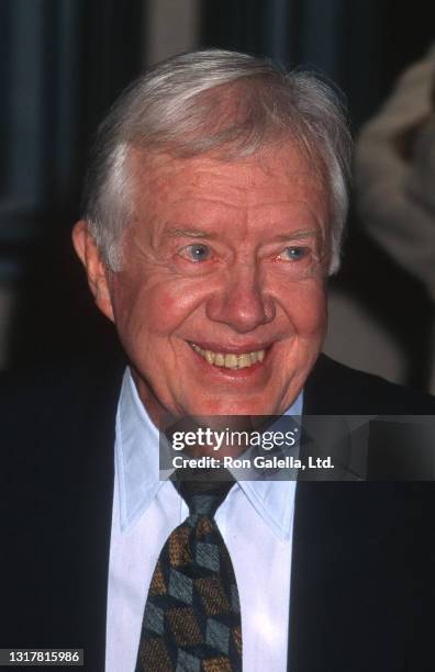 Jimmy Carter attends "The Little Baby Snoogle-Fleejer" Book Party at Barnes and Noble in New York City on December 13, 1995.