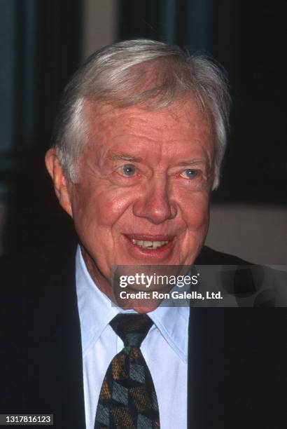 Jimmy Carter attends "The Little Baby Snoogle-Fleejer" Book Party at Barnes and Noble in New York City on December 13, 1995.