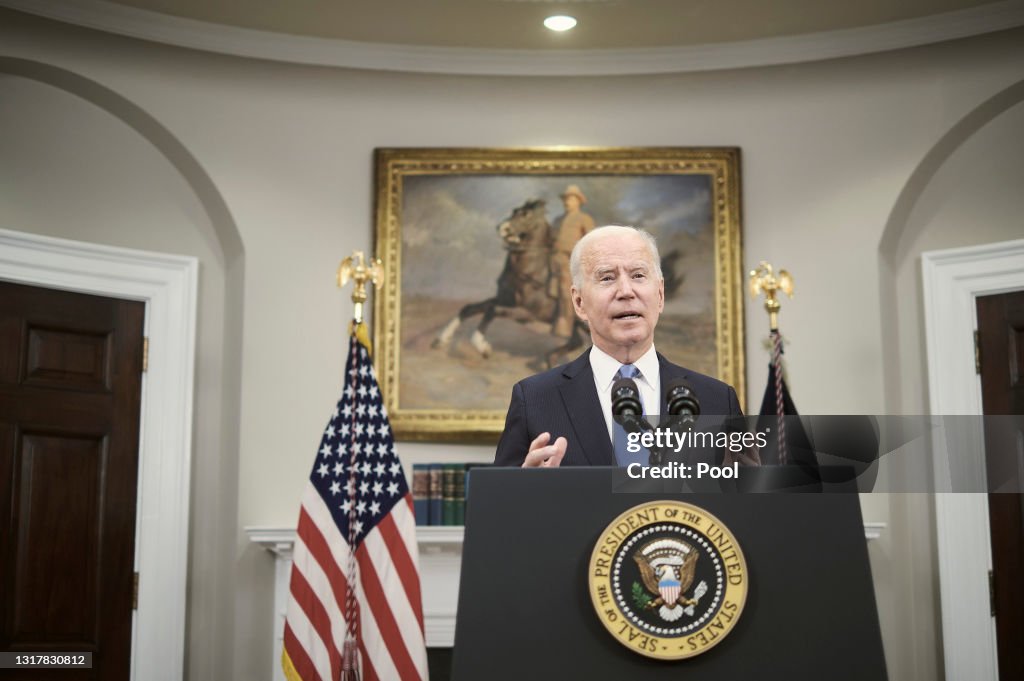 President Biden Delivers Remarks On Colonial Pipeline Hack