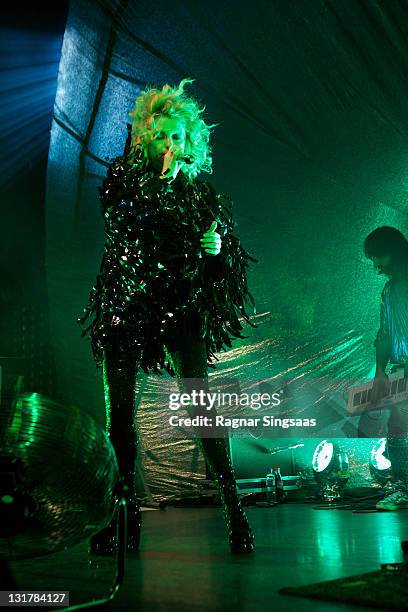 Alison Goldfrapp and Will Gregory of Goldfrapp performs at Rockefeller on October 18, 2010 in Oslo, Norway.