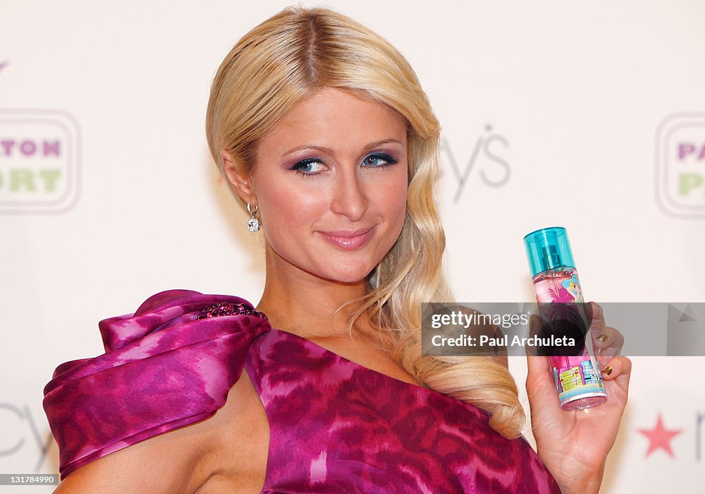 Paris Hilton Launches Her Newest Trio Of Fragrances "Passport" At Macy's