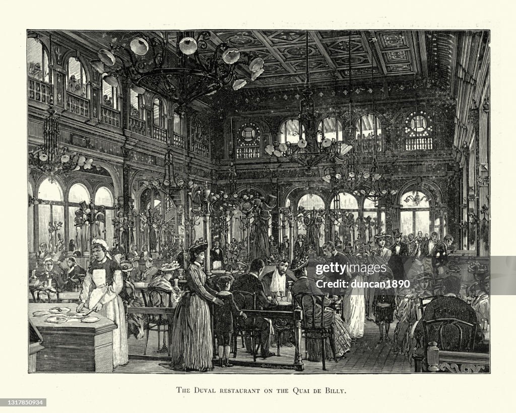 Duvel restaurang på Exposition Universelle Paris, 1889, viktoriansk, 1800-talet