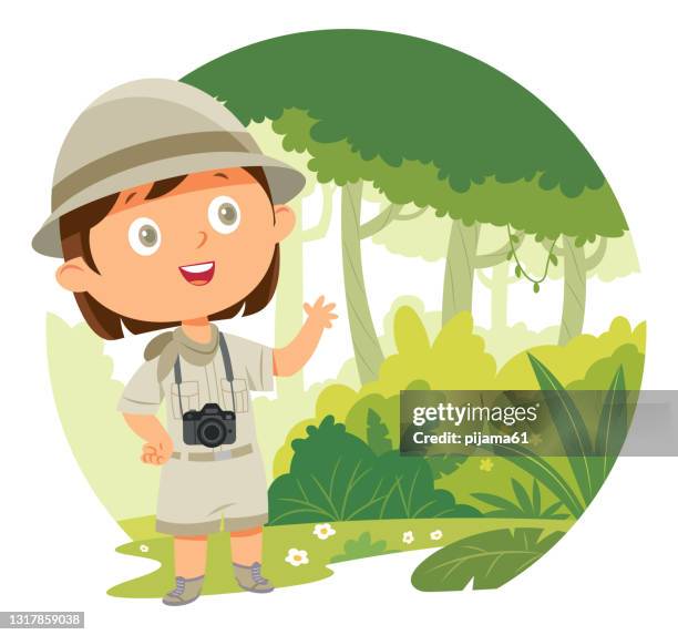 illustrazioni stock, clip art, cartoni animati e icone di tendenza di ragazza scout carina - esploratore
