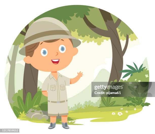 boy scout - zoo keeper stock illustrations