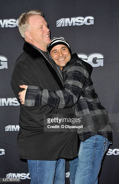 Boomer Esiason and radio personality Craig Carton attend the premiere of "The Summer of 86: The Rise and Fall of the World Champion Mets" at MSG...