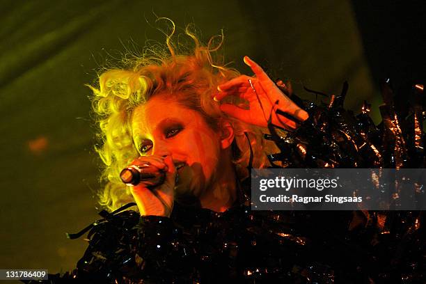 Alison Goldfrapp of Goldfrapp performs at Rockefeller on October 18, 2010 in Oslo, Norway.