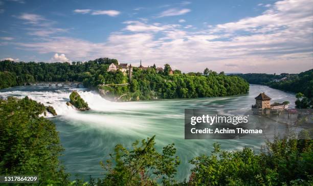 rhine falls (rheinfall) waterfalls, schaffhausen, switzerland, europe - rhein stock-fotos und bilder