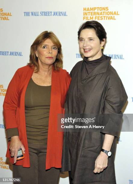 Judy Licht and actress Isabella Rossellini attend the Conversation With Isabella Rossellini during the 18th Annual Hamptons International Film...