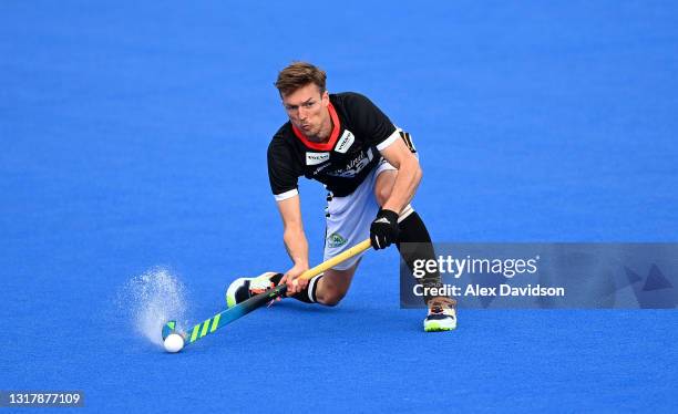 Mathias Muller of Germany in action during the FIH Hockey Pro League match between Great Britain Men and German Men at Lee Valley Hockey and Tennis...