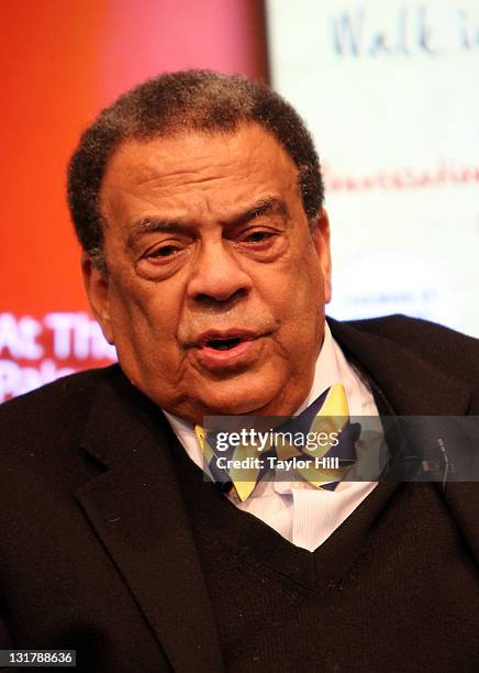 Ambassador Andrew Young attends the "Walk In My Shoes: Conversations Between A Civil Rights Legend and His Godson on The Journey Ahead" Book Event at...