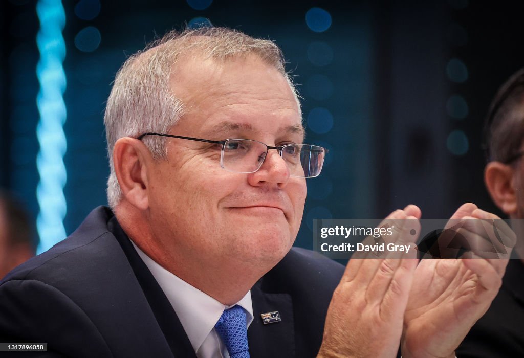 Prime Minister Scott Morrison Speaks At Federal Budget Lunch