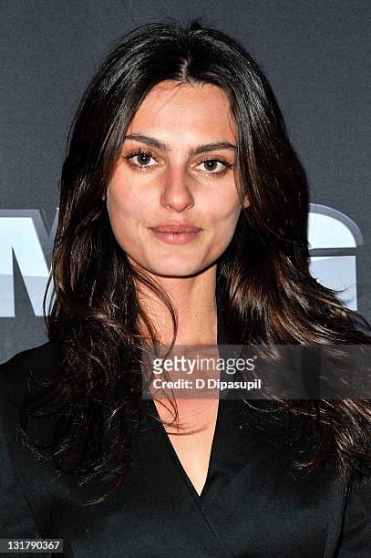 Model Catrinel Marlon attends the premiere of "The Summer of 86: The Rise and Fall of the World Champion Mets" at MSG Studios on February 8, 2011 in...