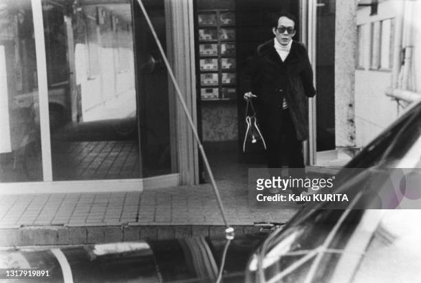 Le cannibale Isser Sagawa en liberté au Japon en février 1986.