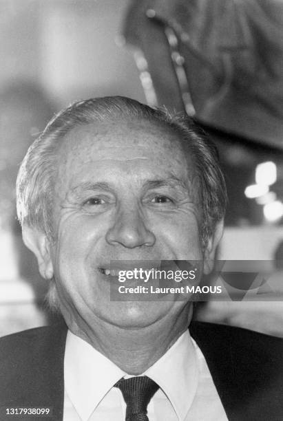 Portrait d'Juan Antonio Samarach, président du comité international olympique en avril 1984.