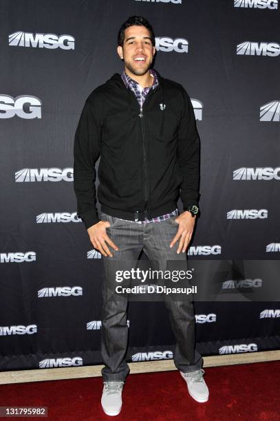 Professional basketball player Landry Fields attends the premiere of "The Summer of 86: The Rise and Fall of the World Champion Mets" at MSG Studios...