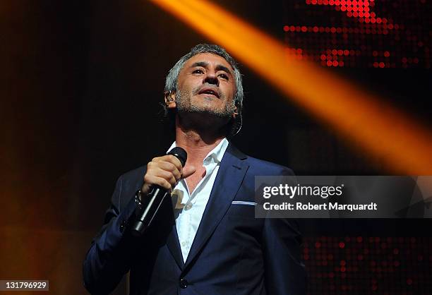 Sergio Dalma performs at the Theater Liceu on October 6, 2010 in Barcelona, Spain.