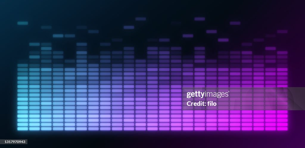 Sound Music Podcast Voice Equalizer Abstract Background High-Res Vector ...