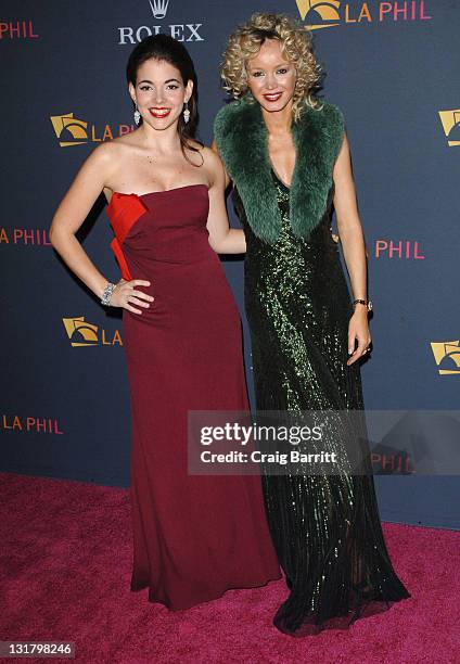 Eloisa Maturen and Julia Trappe attend the Los Angeles Philharmonic opening night gala to celebrate music director Gustavo Dudamel and famed Peruvian...