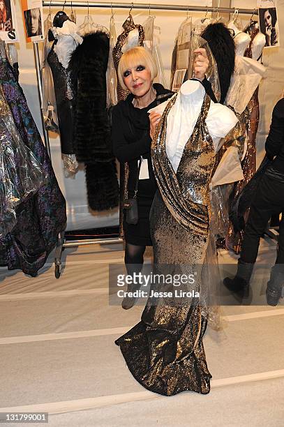 Designer Kati Stern attends the Venexiana Fall 2011 presentation during Mercedes-Benz Fashion Week at The Studio at Lincoln Center on February 11,...