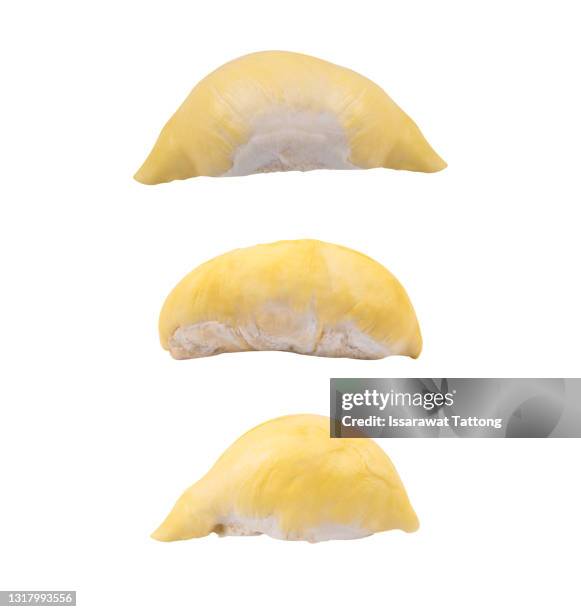 durian tropical fruit with isolated on white background - durian stock pictures, royalty-free photos & images