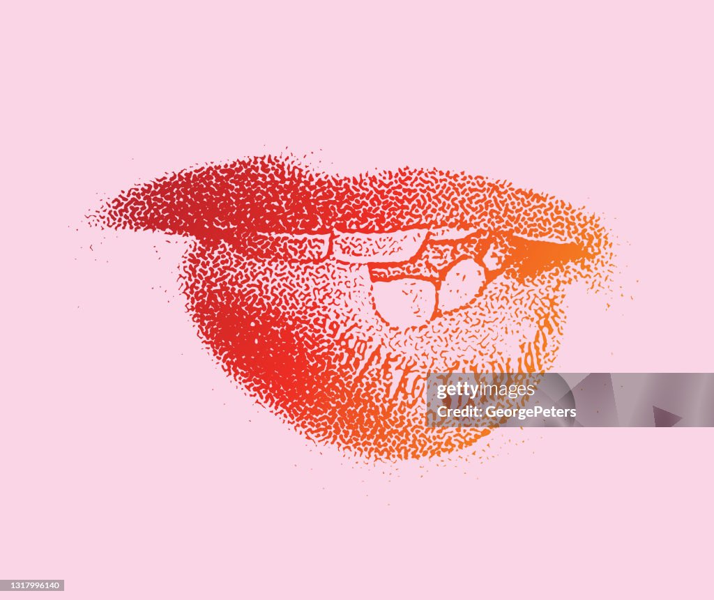 Biting Vector Woman Biting Lip High-Res Vector Graphic - Getty Images