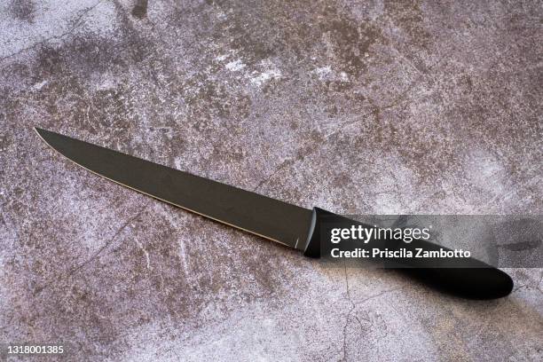 kitchen knife - table knife stockfoto's en -beelden