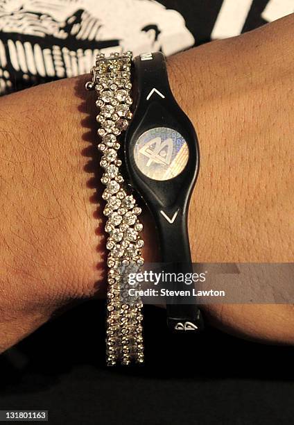 Bracelet worn by television personality Ronnie Ortiz-Magro from "The Jersey Shore", arriving to guest host Chippendales at the Rio Hotel and Casino...