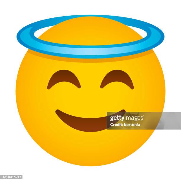 halo emoji icon - angel funny stock illustrations