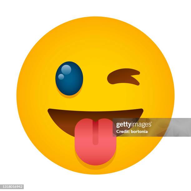 ilustrações de stock, clip art, desenhos animados e ícones de sticking out tongue emoji icon - comedian