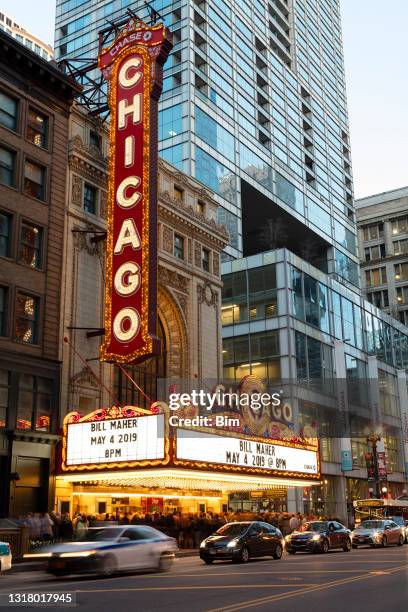 het theater van chicago, illinois - chicago musical stockfoto's en -beelden