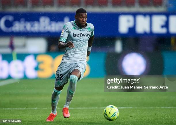 Emerson Royal of Real Betis Balompie in action during the La Liga Santander match between SD Eibar and Real Betis at Estadio Municipal de Ipurua on...