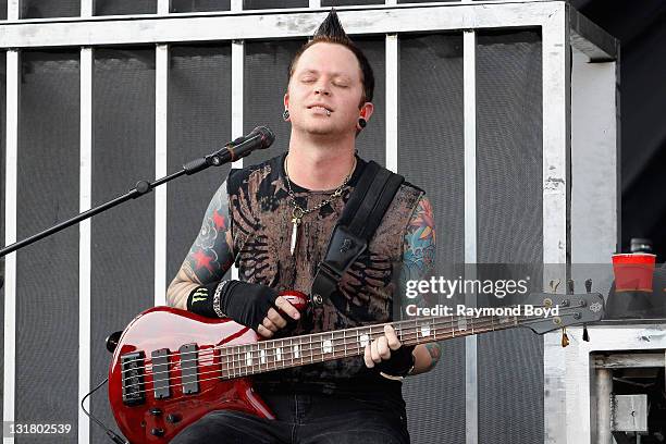 Hinder performs during the 2011 Rock On The Range festival at Crew Stadium on May 21, 2011 in Columbus, Ohio.