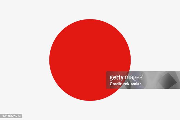 vector flag of the republic of japan. national flag of japan. illustration - japanese flag stock illustrations