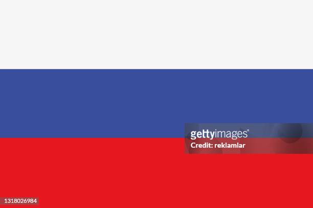 bildbanksillustrationer, clip art samt tecknat material och ikoner med vektor flagga republiken ryssland. rysslands flagga. illustration - rysslands flagga